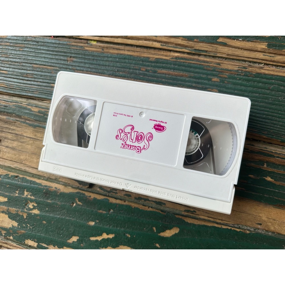 Barney Songs VHS Tape White Clamshell Vintage 1995 Lyons Group Kids Music A4056